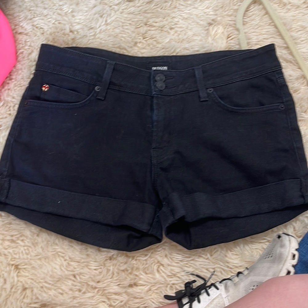 Hudson black jean shorts sz28